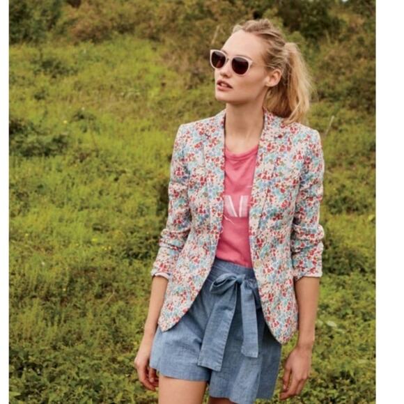 J. Crew Jackets & Blazers - J. Crew Liberty Campbell Floral Cotton Blazer, Spring Career Wear, size 8